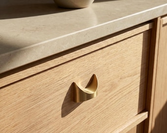 Mid Century Modern Brasilia Brass Cabinet and Furniture Pull | USA Small Business (SOLD INDIVIDUALLY)