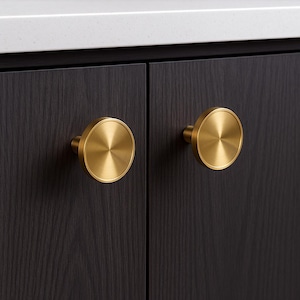 Florence Redefine Hardware Brass Mid-Century Modern Round Cabinet and Drawer Knob *SHIPS FROM USA