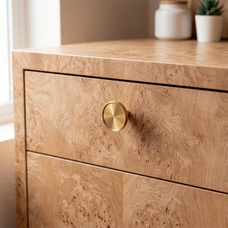 Florence Redefine Hardware Brass Mid-Century Modern Round Cabinet and Drawer Knob *SHIPS FROM USA image 3