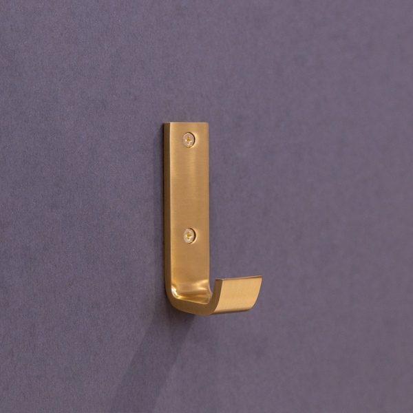 Leon Mid Century Modern Brass Wall Hook