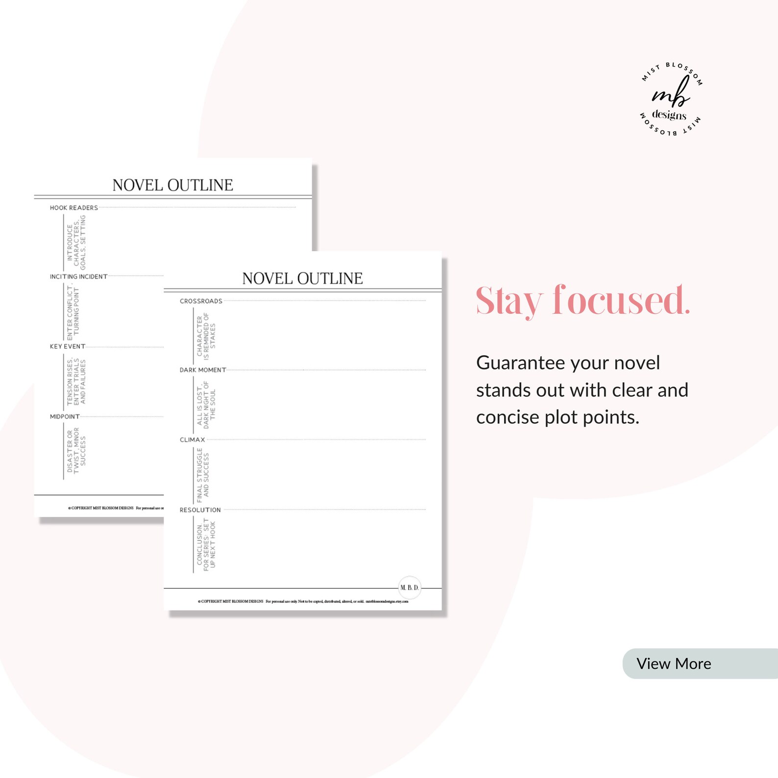 Novel Writing Outline Writing Template Writing Planner | Etsy