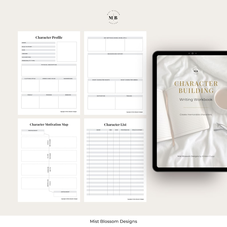 Character Building Workbook Writing Planner Novel Template Etsy Character Building Workbook Writing Planner Novel Template Etsy