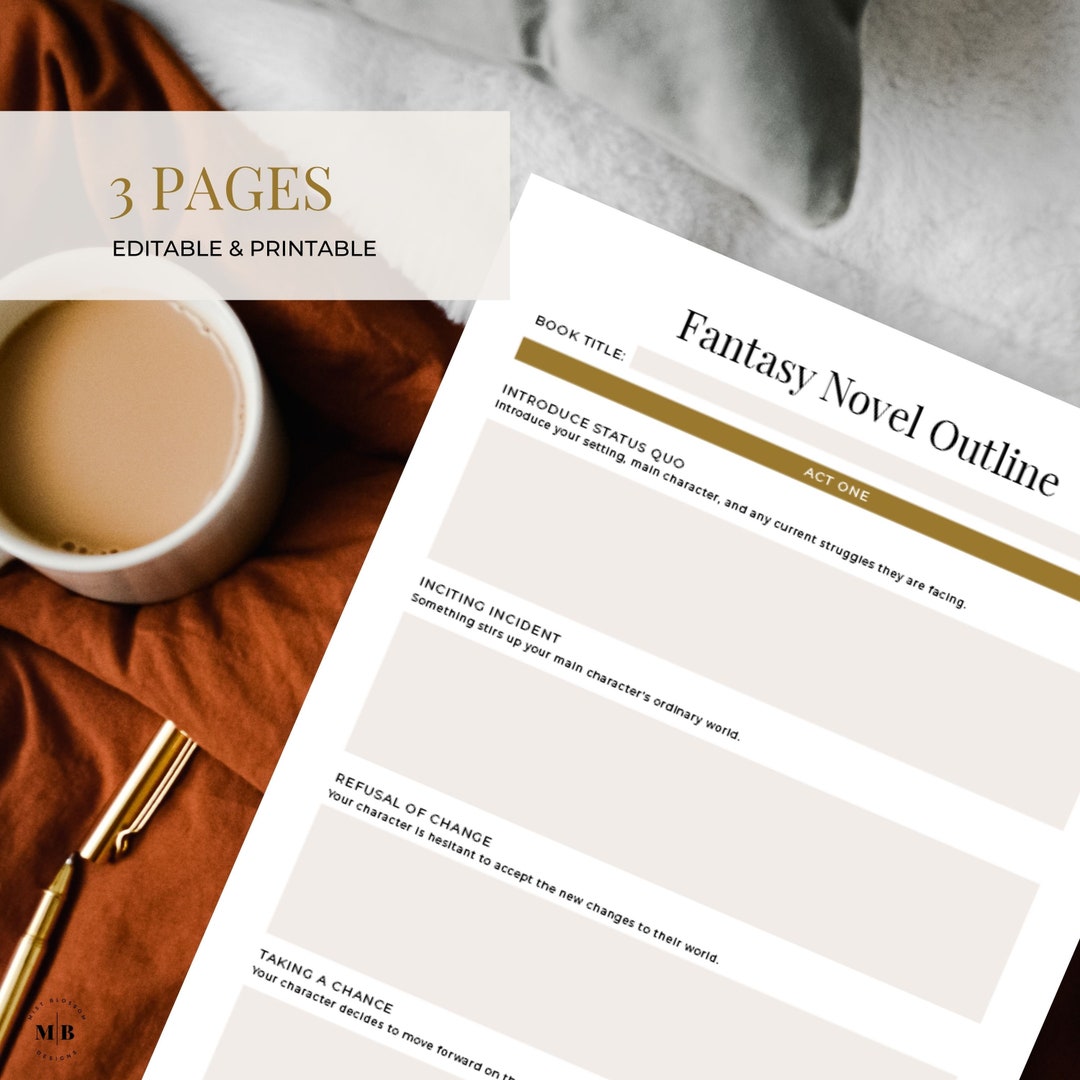 Fantasy Novel Outline Template Novel Plotting Template for Etsy Fantasy Novel Outline Template Novel Plotting Template for Etsy