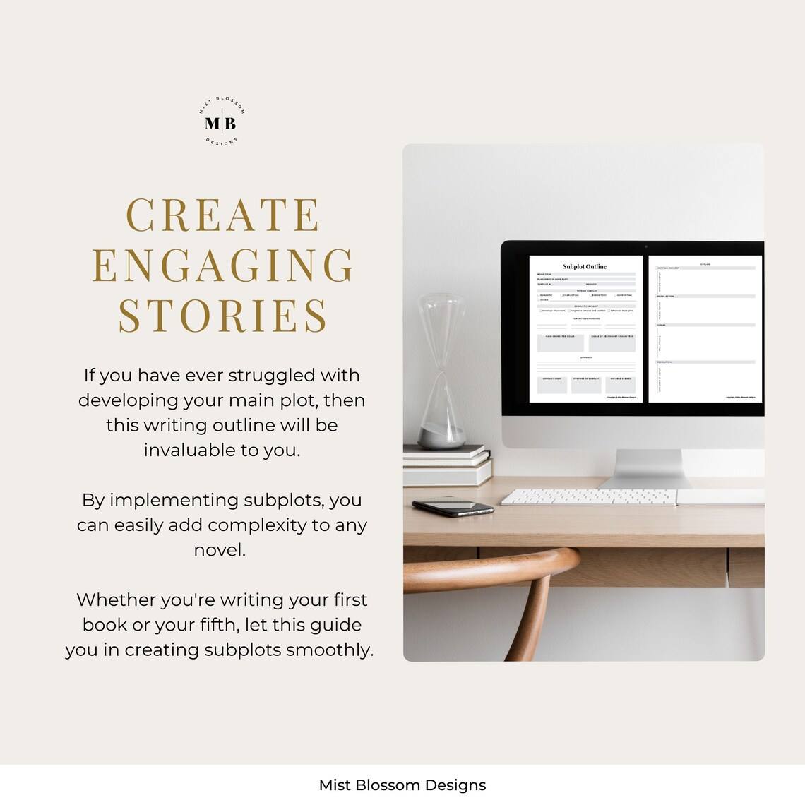 Subplot Outline Novel Template Writing Planner Novel - Etsy