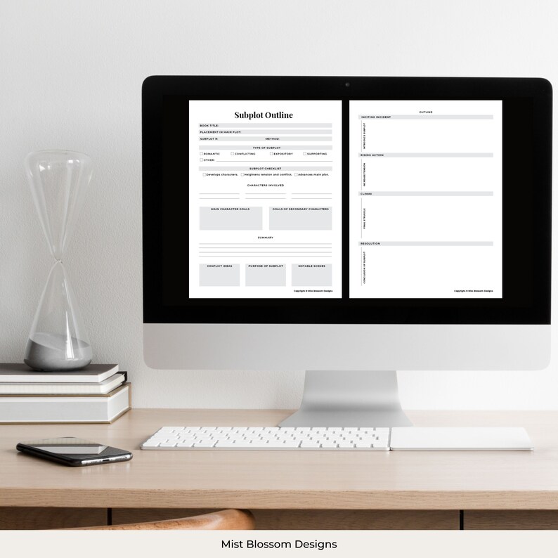 Subplot Outline Novel Template Writing Planner Novel - Etsy