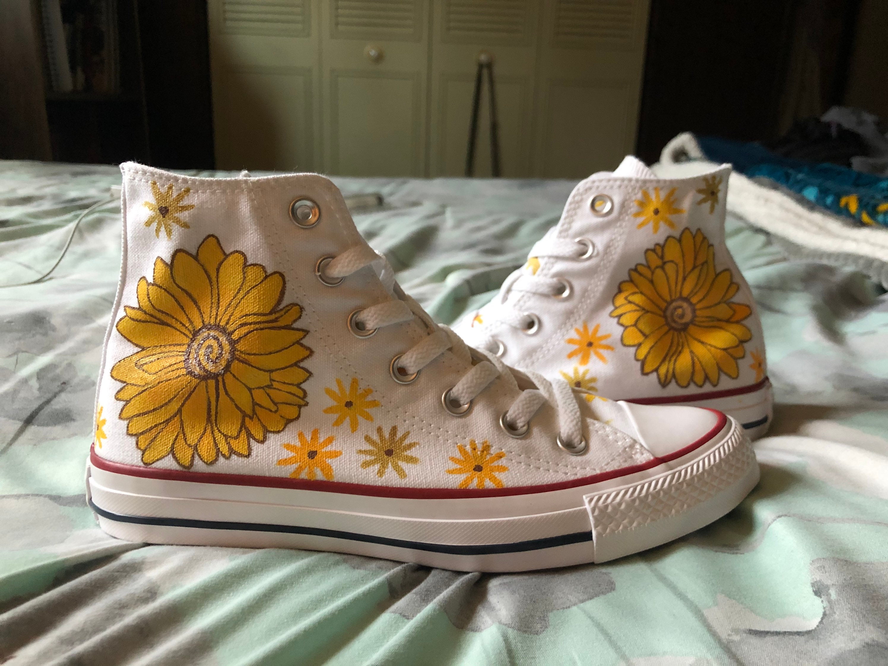 custom sunflower converse