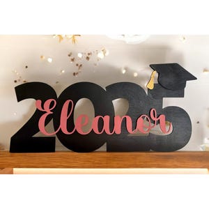 Graduation 2025 Wood Sign with Name, Wood Graduation sign, Grad party photo prop, Senior Graduation Keepsake