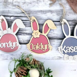 Personalized Easter Basket Name Tag/ Easter Ornament/ bunny tag