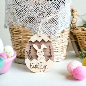 Personalized Easter Basket Name Tag/ Easter Ornament/Bunny Tag