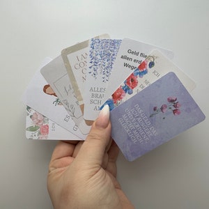 Cartes de motivation (8 pièces) / Thème : Économiser de l'argent / Affirmations / Format carte de visite / Méthode enveloppe / Budgétisation