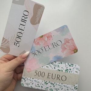 Platzhalter 100 / 200 / 500 / 1000 Euro / Umschlagmethode / Verschiedene Designs / passend für A 6 Binder / Budgetieren / Budgeting
