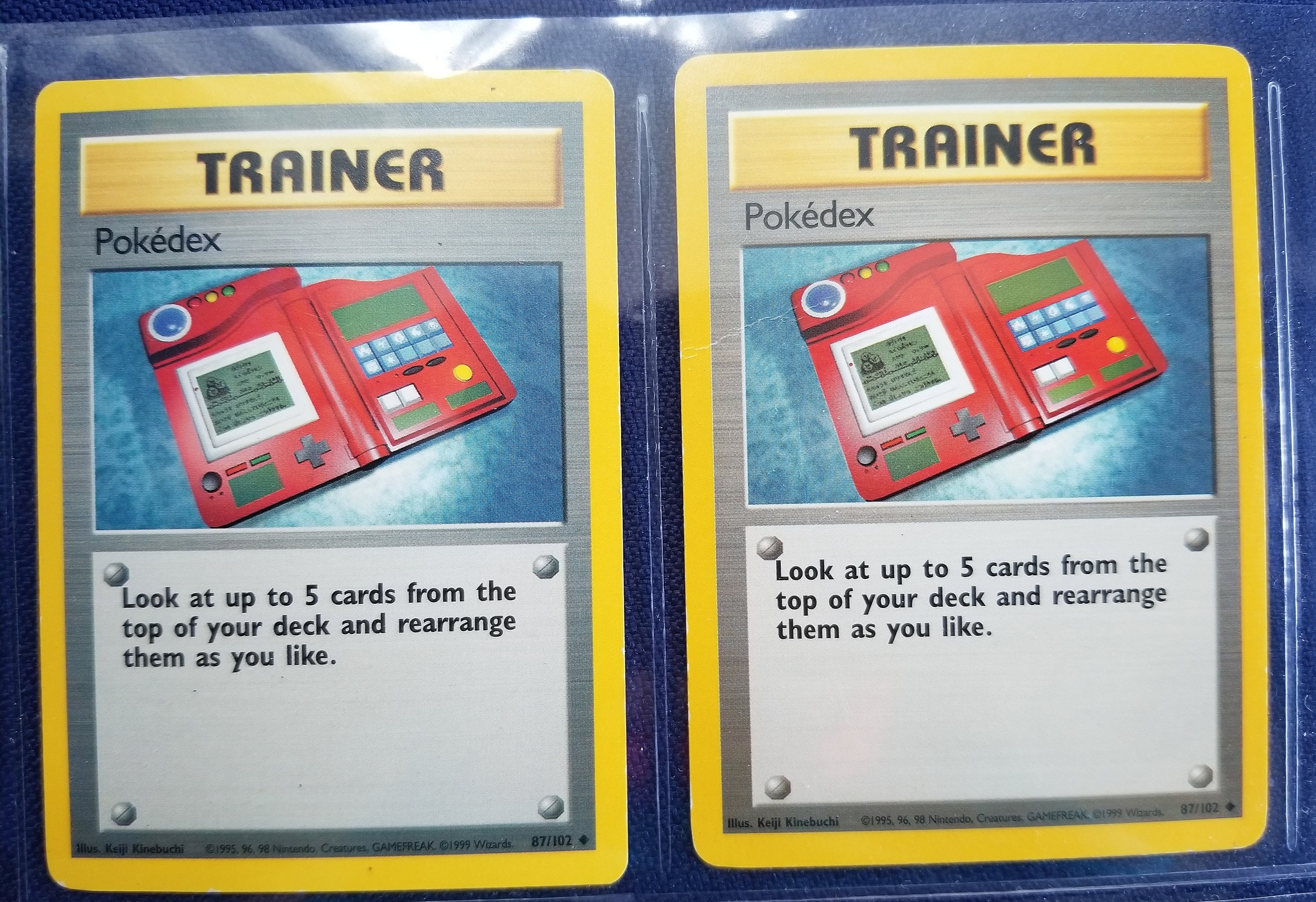 Pokemon 87/102 Base Set 1 Trainer Cards
