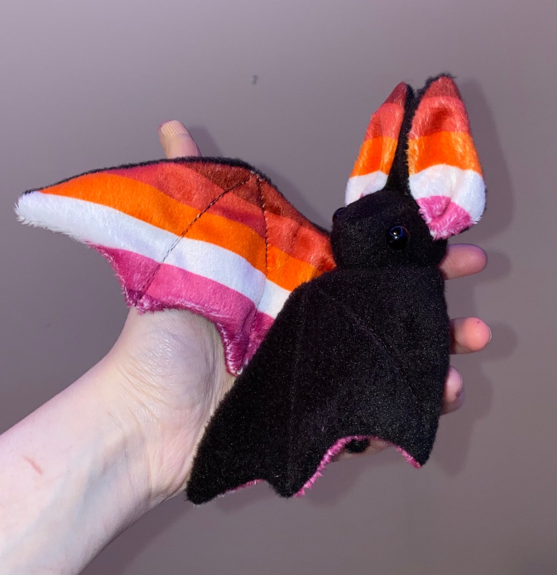 Lesbian Bat plushie Pride Bat plush Gifts hand made plush | Etsy