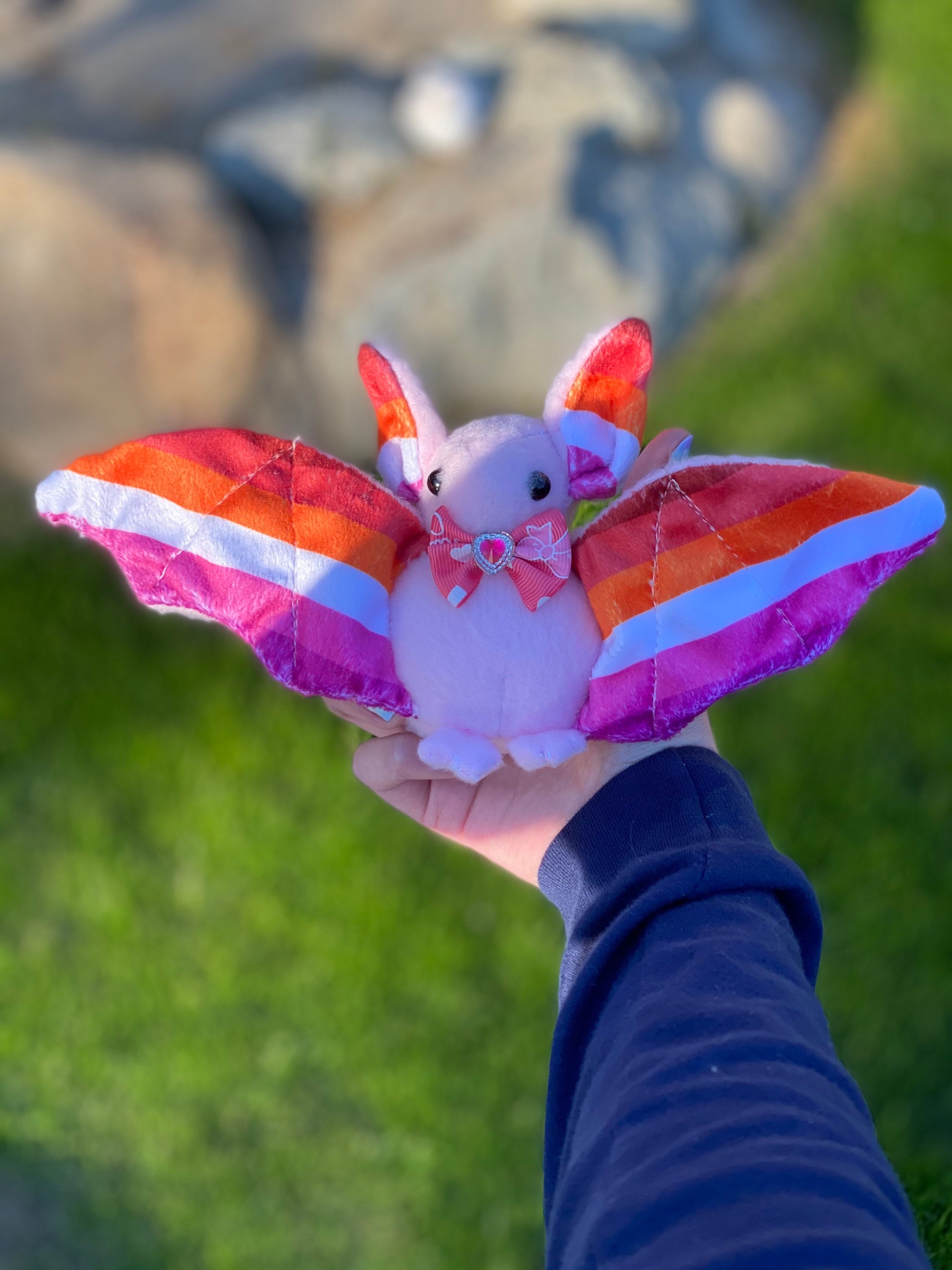 Lesbian Bat plushie Pride Bat plush Gifts hand made plush | Etsy