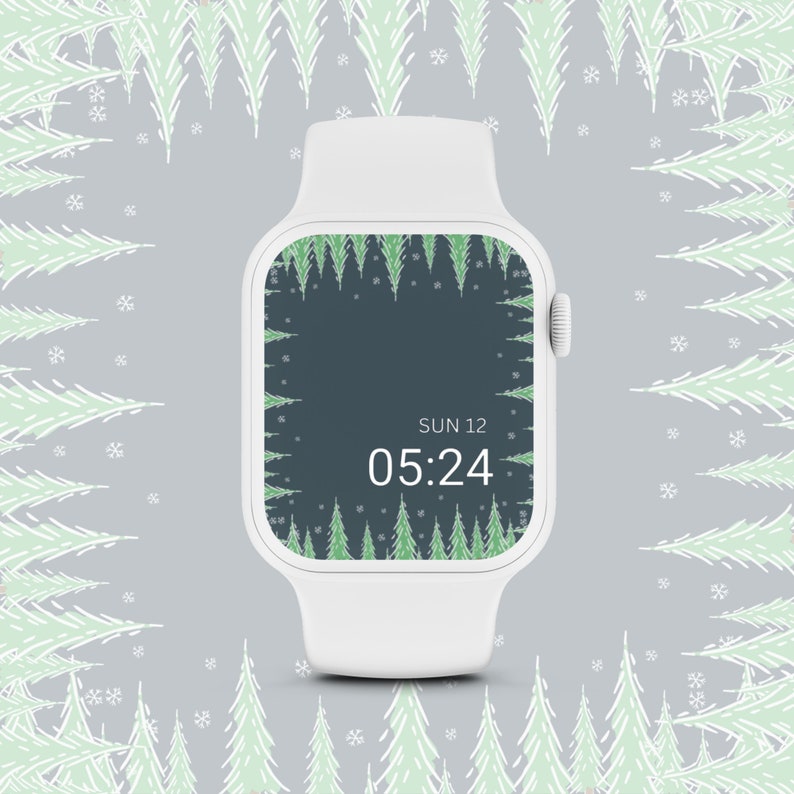 Christmas Apple Watch Face, Winter Watch Wallpaper, Holiday Background