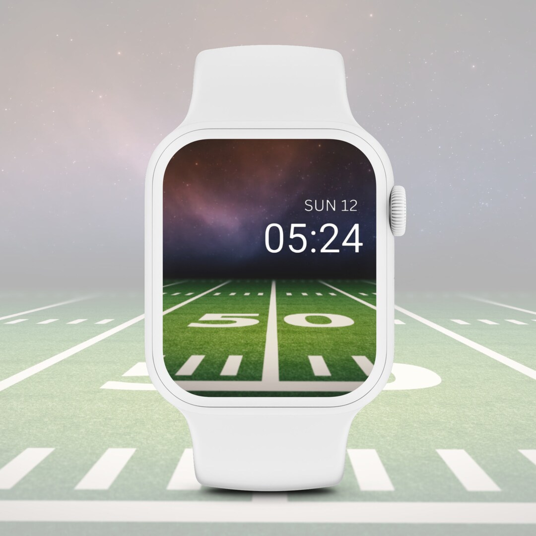 Football Apple Watch Face, Sports Watch Wallpaper, Turf Background, Athlete Apple Watch Screen