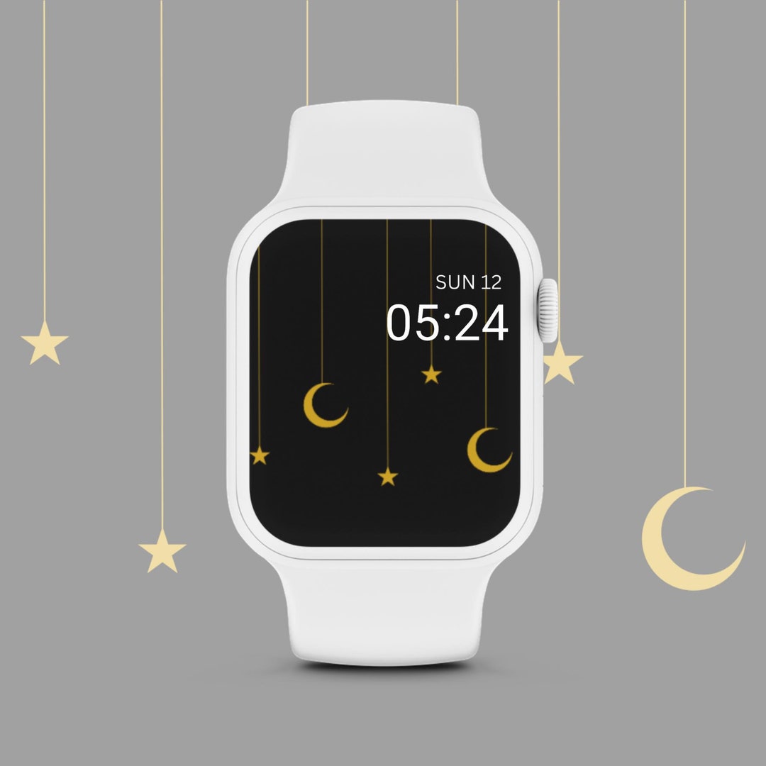 Celestial Apple Watch Face, Star Watch Wallpaper, Moon Background