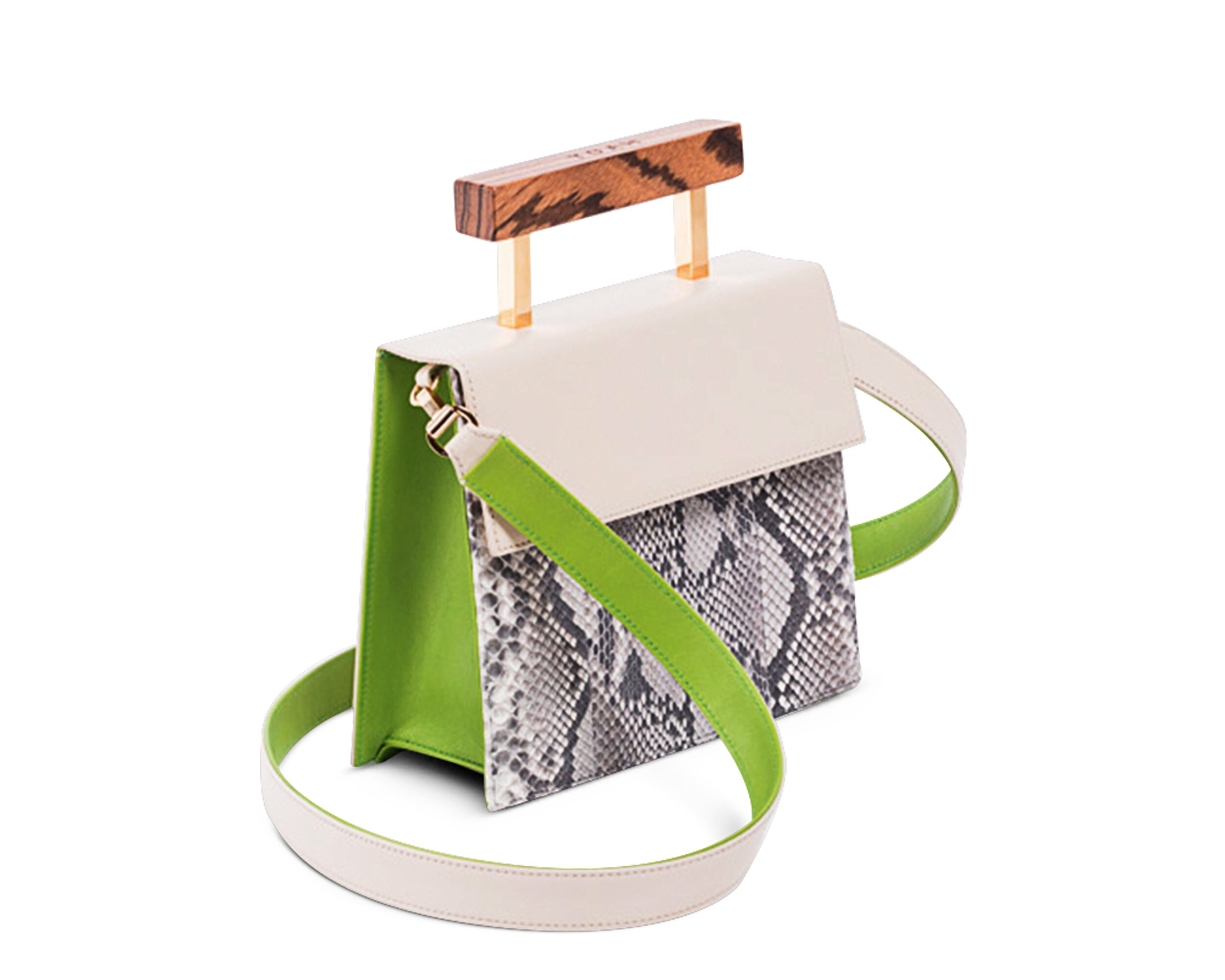 Bolso Yoah NATURA de estructura rígida en piel de pitón | Etsy Österreich