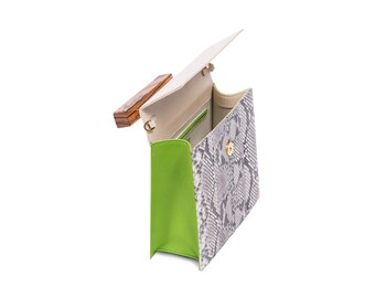 Bolso Yoah NATURA de estructura rígida en piel de pitón | Etsy Österreich