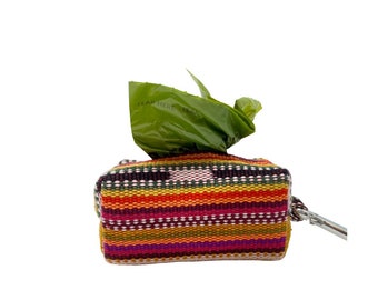 Handmade Cotton Dog Waste Bag Holder – Woven Guatemalan Pet Accessory