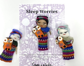 Guatemalan Worry Doll with Owl – Fair Trade Anxiety Toy