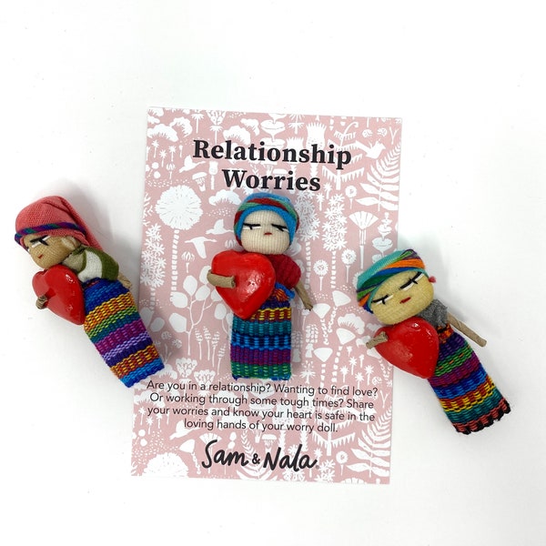 Guatemalan Relationship Worry Doll - Break Up Gift - Worry Doll Charm - Long Distance Relationship Gift - Soulmate Gift