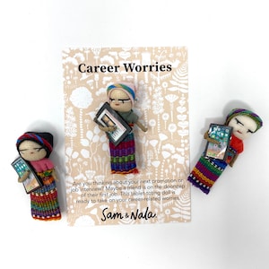 Guatemalan Career Worry Doll - Guatemalan Worry Doll - Trouble Doll - Gift for a Coworker - Mini Doll - Handmade Doll