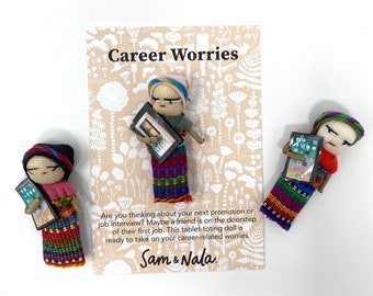 Guatemalan Career Worry Doll - Guatemalan Worry Doll - Trouble Doll - Gift for a Coworker - Mini Doll - Handmade Doll