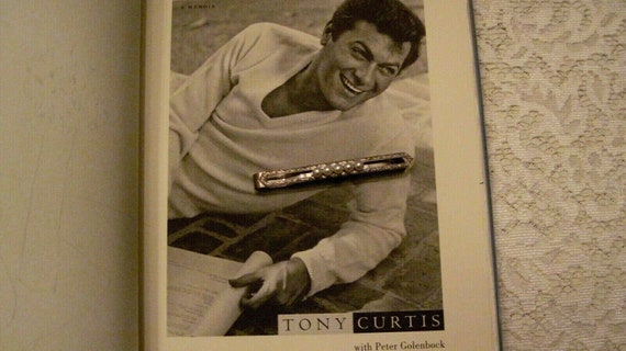 Movie star Tony Curtis owned sterling & pearl tie… - image 2