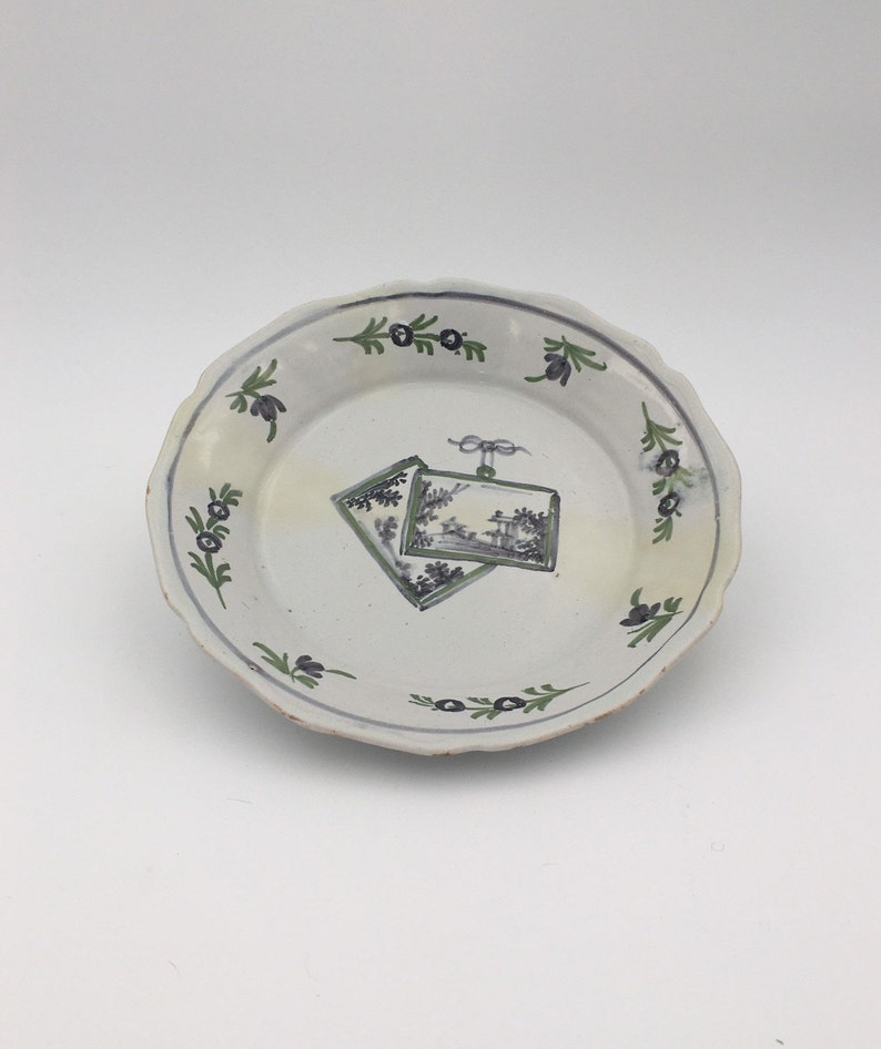 18th century earthenware plate FRANCE