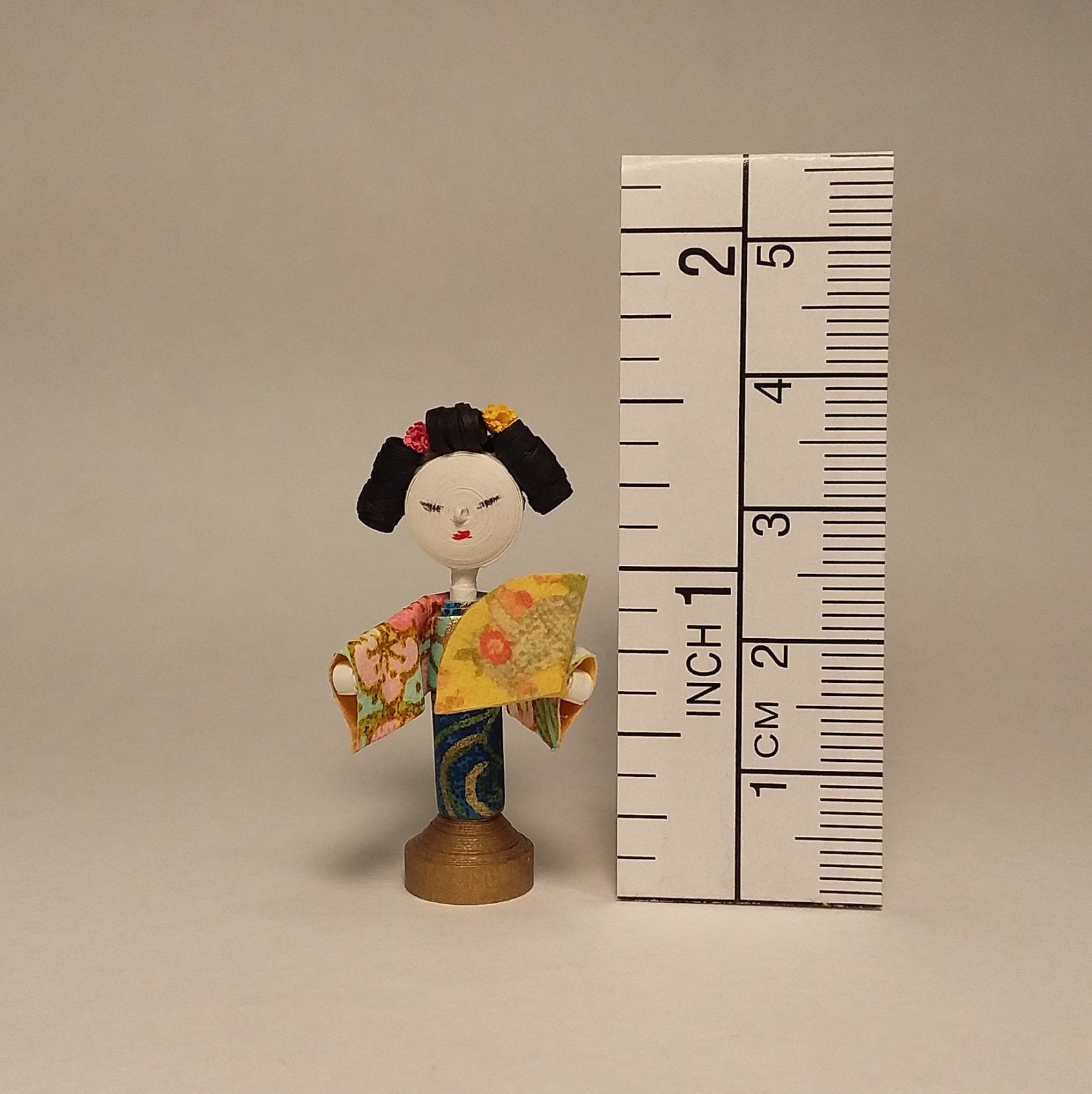 Paper Quilling Japanese Miniature Figurine Etsy