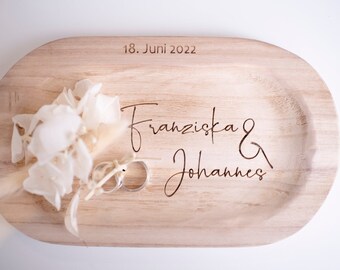 Personalisiertes Ringkissen Ringschale Hochzeit