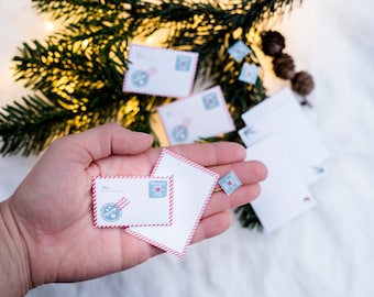 DOWNLOAD Printable Mini Secret Santa Letter Set | Envelopes, Stationery & Stamps | Pixy Accessories | PDF file DIN A4
