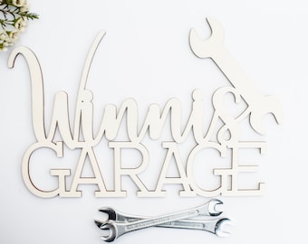 Letras personalizadas para el garaje - workbench - coche - nombre - signo de madera - hobby - marido, papá, abuelo - lugar de los hombres