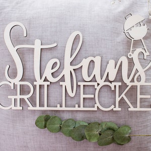Personalized lettering for the barbecue area - grill - barbecue corner - wooden sign - grill master - barbecue - husband, dad - men&#39;s place