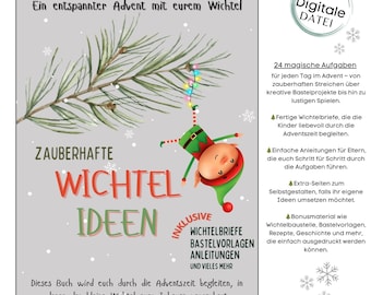 PDF file | 24 magical elf ideas to print out | including craft templates, recipes, envelopes, letters, stationery & stamps