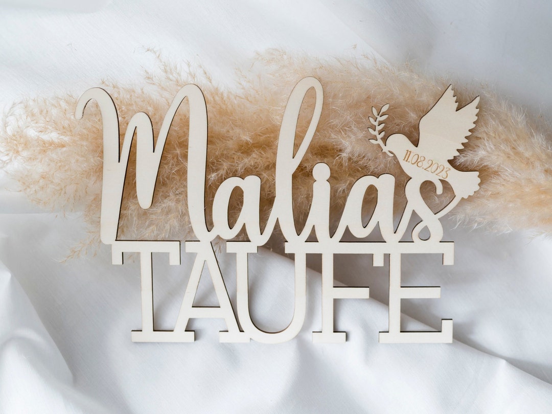 Personalized Lettering Dove for Birth Baptism Communion Confirmation - Etsy