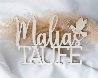 Personalized lettering dove for birth baptism communion confirmation