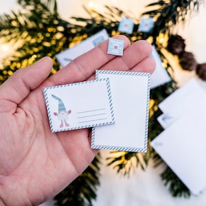 DESCARGAR Mini Secret Santa Letters Set para imprimir | Sobres, papelería y sellos | Accesorios de Papá Noel secreto | Archivo PDF DIN A4
