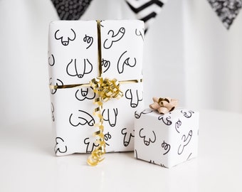 Funny wrapping paper I penis tail I original packaging I for the best friend I JGA I gift idea