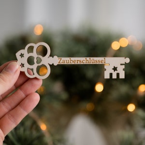 Weihnachtsmann Schlüssel für Heiligabend ohne Kamin | Zauberschlüssel Weihnachtsabend | Weihnachtsmann Nikolausschlüssel mit Karte