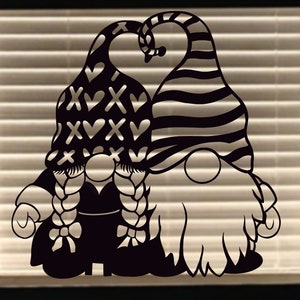 Christmas Gnomes Window Cling