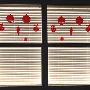 Christmas Ornaments Window Cling