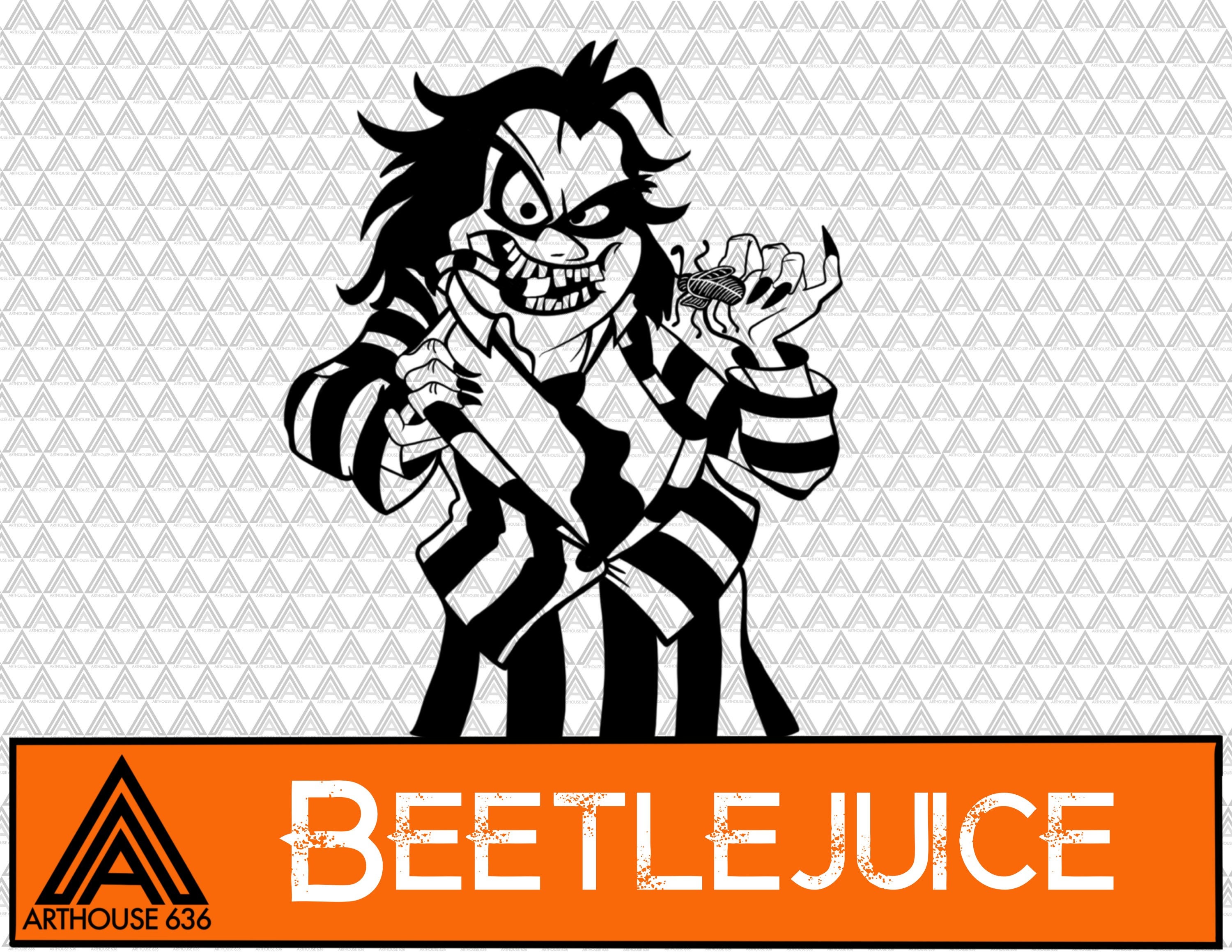 Beetlejuice Window Cling Detailed Silhouettes | Etsy