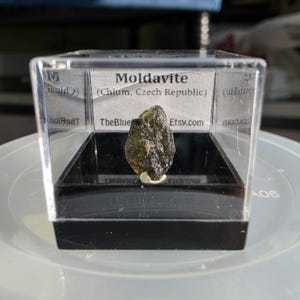 Genuine Moldavite - Perky Box Thumbnail Display || Natural, Raw & Untreated || Collector's Specimen