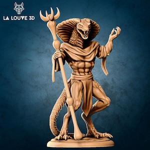 Yuan Ti Male Human Snake - D&D RPG Miniature - La Louve 3D (Dungeons and Dragons, Pathfinder, Wargaming, Tabletop Games)