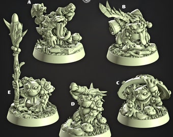 Bullywug Mire Servants Cast N Play D&D RPG-miniaturen: Mire Volktoads (Dungeons and Dragons, Pathfinder, tafelspellen)