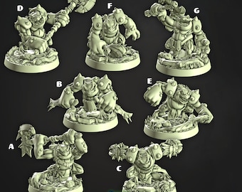 Bullywug Army Atxe Raiders Cast N Play D&D RPG-miniaturen: Mire Volktoads (Dungeons and Dragons, Pathfinder, tafelspellen)