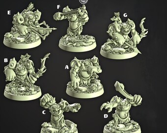 Bullywug Mire Leafshooters Cast N Play D&D RPG-miniaturen: Mire Volktoads (Dungeons and Dragons, Pathfinder, tafelspellen)