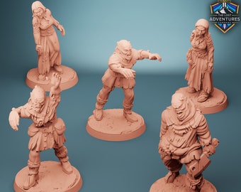 Zombies - D&D RPG Miniature Lost Adventures (Dungeons and Dragons, Pathfinder, Wargaming, Tabletop Games)